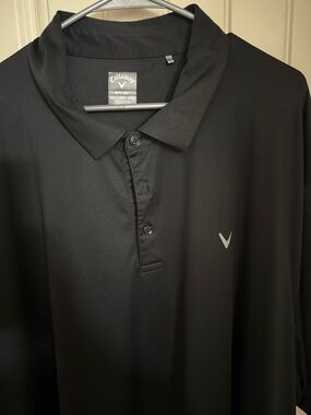 Callaway Black Men's Golf Polo with Subtle Logo